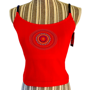 NWT SWELL Tank Top in red with blue straps size medium